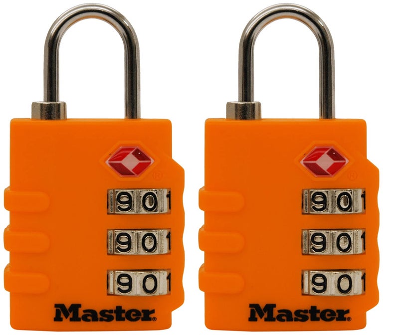 Master Lock 4684T Set Your Own Combination TSA Approved Luggage Lock, 1-3/8 in. Wide, Colors May Vary - Image 1